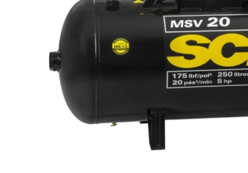 Compressor de Ar Schulz Max Isento 20 PCM 250L 5HP 175 PSI
