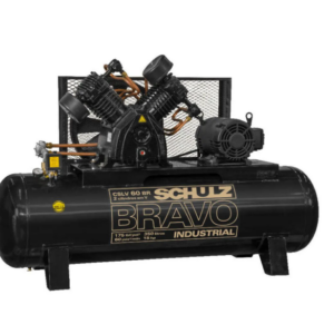 Compressor de Ar Schulz Bravo CSL 60 PCM 310L 15 HP 175 PSI Trifásico Industrial