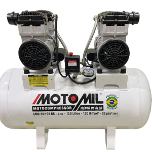 Compressor de Ar Motomil CMO 20 PCM 150L Isento de Óleo 220V