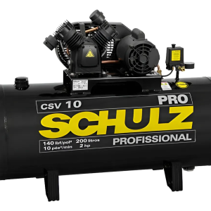 Compressor de Ar Schulz Bravo 10 PCM 200L 2CV 140 PSI Monofásico 220V