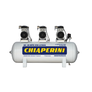 Compressor de Ar Chiaperini BPO 30 PCM 250L Isento de Óleo 120 PSI Monofásico