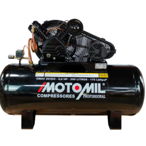 Compressor de Ar Motomil CMAV-20/200 20 PCM 200L 5HP 175 PSI Trifásico