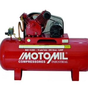 Compressor de Ar Motomil MAV 15 PCM 200L 3HP 175 PSI Monofásico
